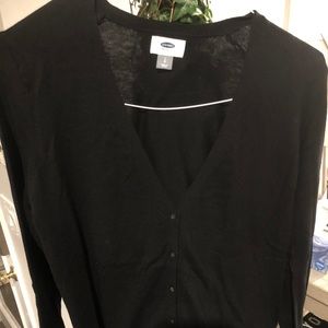 Black Old Navy Button Sweater